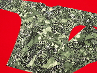 義若オリジナルの鯉口シャツ、ダボシャツ　雲龍ぼかし　抹茶緑